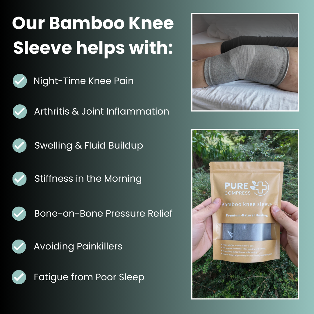 PureCompress™ Natural Bamboo Knee Sleeve