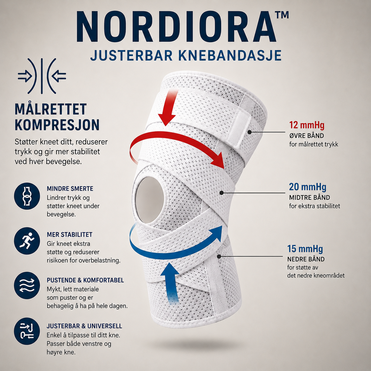 Nordiora Pro™ – Justerbar knestøtte