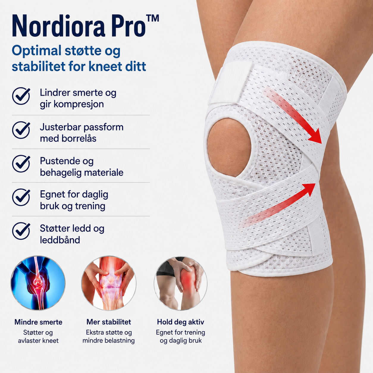 Nordiora Pro™ – Justerbar knestøtte
